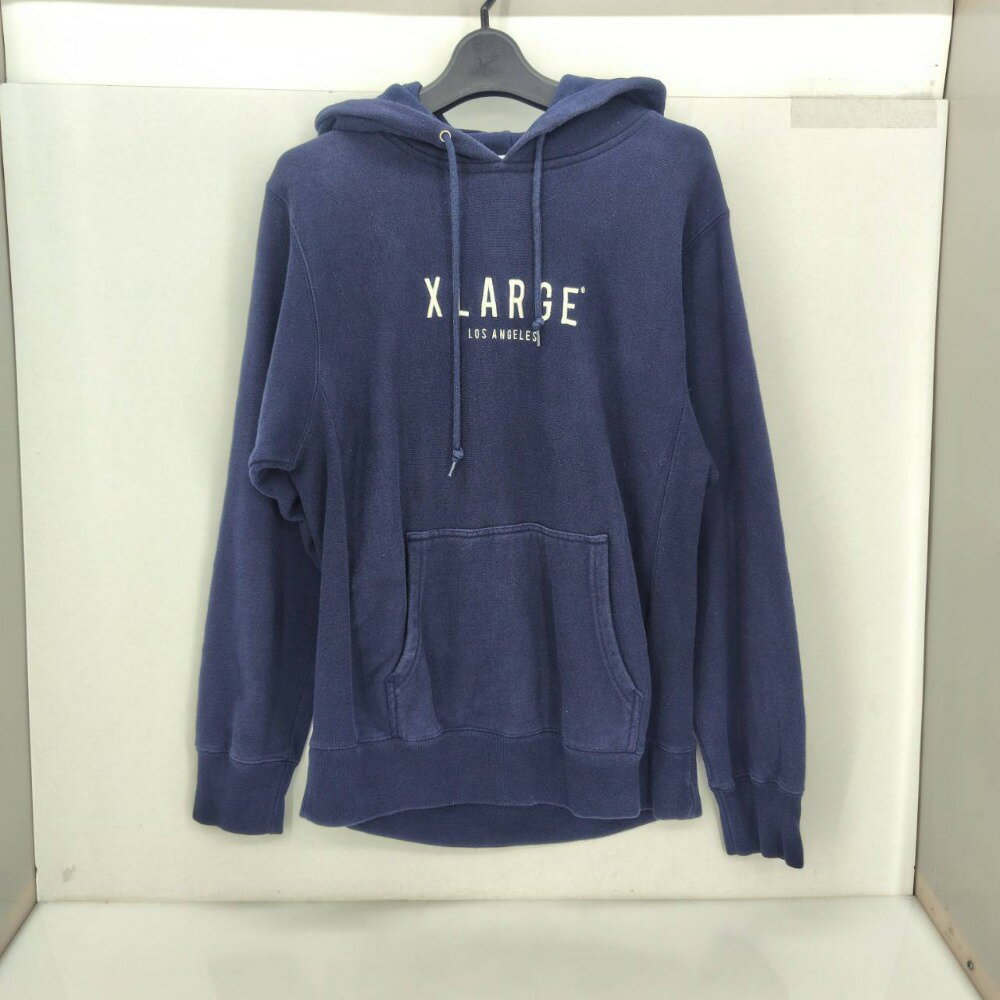 【中古】 エクストララージ XLARGE スウェットパーカー ネイビー サイズM 中国製 メンズ パーカー コットン 05w15117 【館林店】
