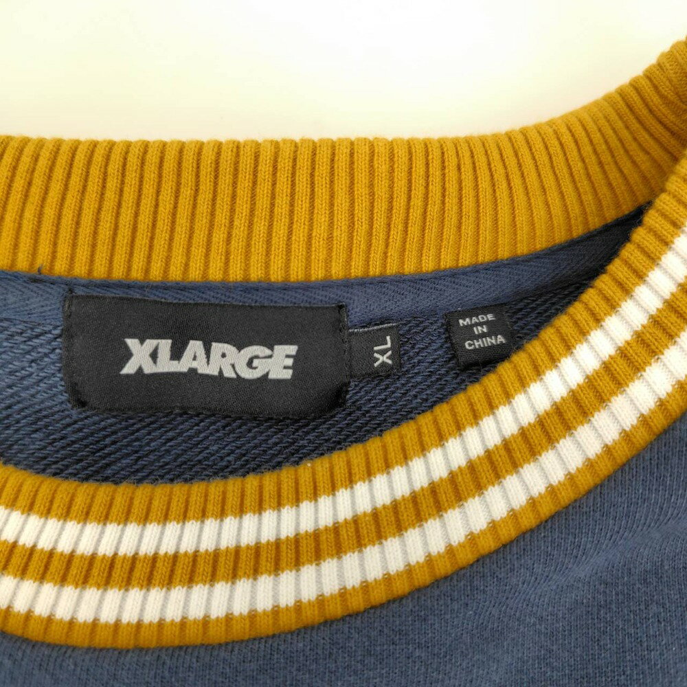 【中古】 エクストララージ XLARGE 刺繍ロゴスウェット ネイビー サイズXL 中国製 メンズ スウェット コットン 05w15119 【館林店】