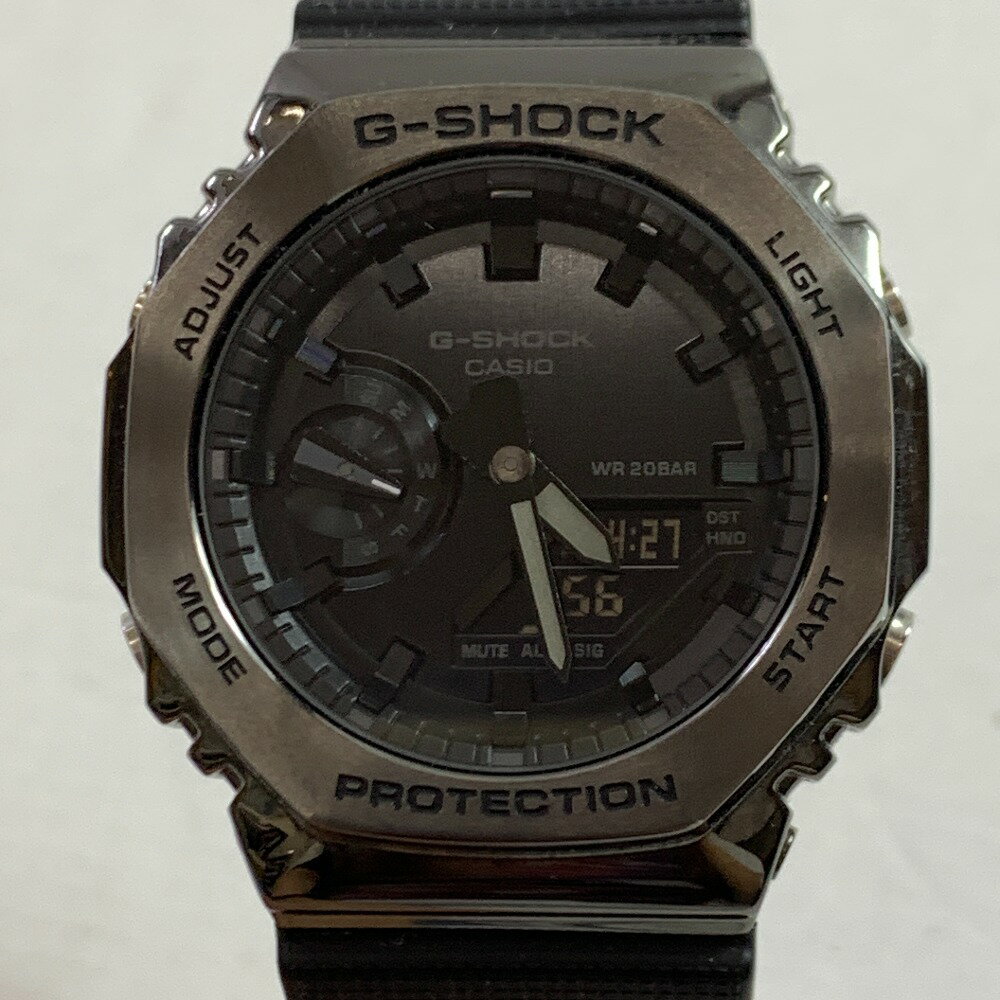 04w5055▽※【中古】CASIO カシオ G-SHOCK ジーショック アナログデジタル GM-2100BB-1AJF ブラック 腕時計【八王子店】
