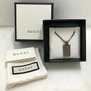 【中古】 グッチ GUCCI ディアマンテプレート ネックレス シルバー イタリア製 ユニセックス 箱・保存袋あり ネックレス シルバー925 02w20214 【牛久店】