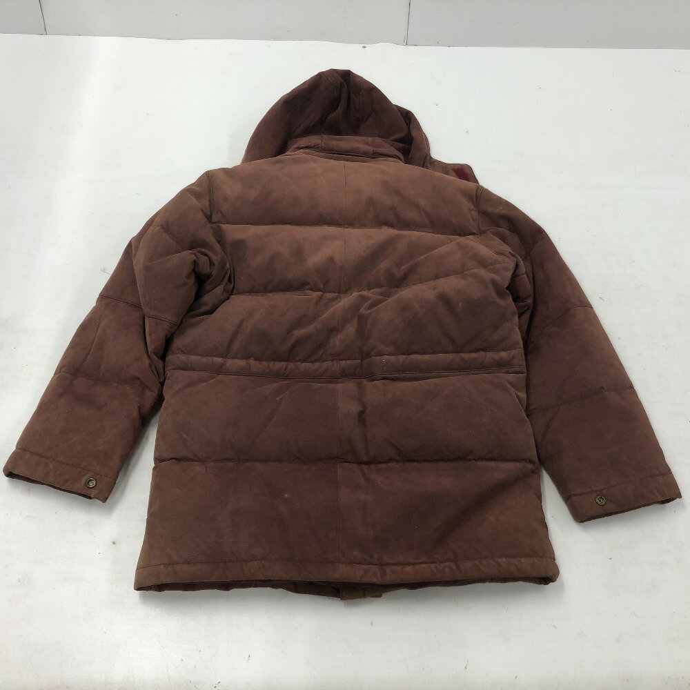 【中古】 MERTON OXFORD レザーダウンジャケット ブラウン サイズL 中国製 メンズ ダウンジャケット 牛革 02w20646 【牛久店】