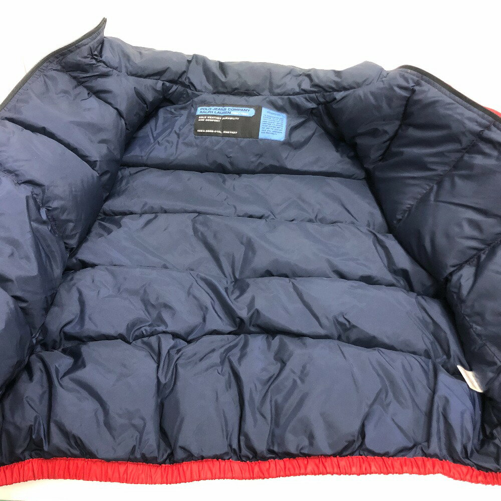【中古】 POLO JEANS CO. レッド サイズL 中国製 メンズ ダウンジャケット ポリエステル JR-MJ-NW2936 02w20940 【牛久店】