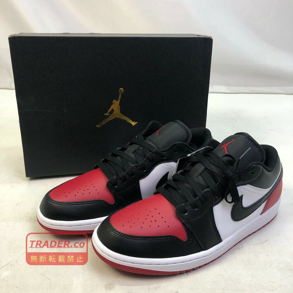 ナイキ NIKE 27.5cm US9.5 UK8.5 EU43 エア ジョーダン 1 ロー AIR JORDAN 1 LOW ホワイト ブラック レッド 553558-161 靴 01w-7135