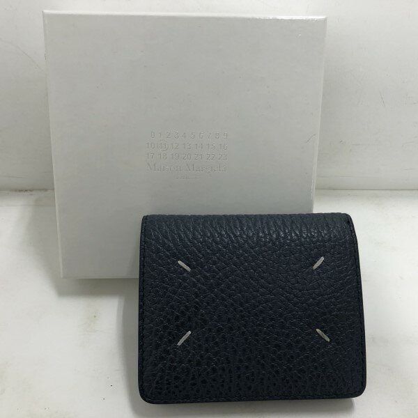 【中古】 Maison Margiela （メゾン マルジェラ） 2つ折り財布 レザーウォレット レディース 紺 ネイビー S56UI-0140 箱あり 02r16550 中古品 【牛久店】のサムネイル