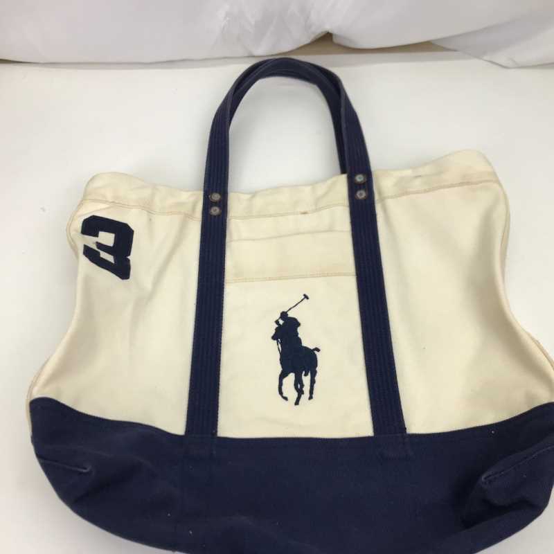 【中古】Polo RalphLauren ポロ ラルフローレン ビッグポーニー トートバック Big Pony キャンバス 中古品 01r1139