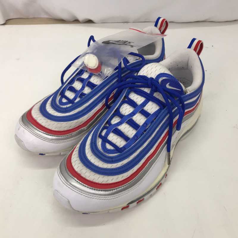 【中古】NIKE ナイキ AIR MAX 97 BLUE WHITE RED ブルー ホワイト レッド 青 白 赤 SIZE=27.5cm 中古品 01r1547