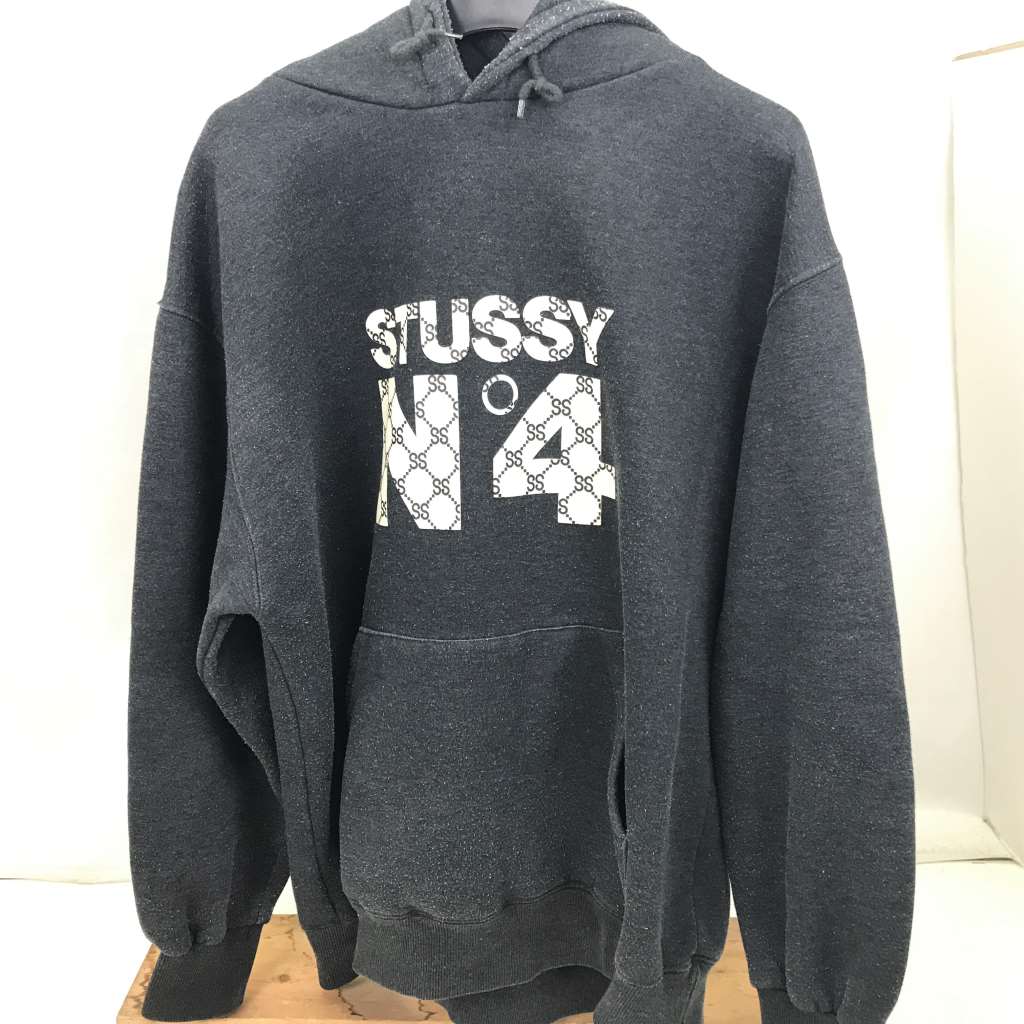 【中古】STUSSY ステューシー OLD STUSSY パーカー SSモノグラム プルオーバー USA製 サイズL N゜4 毛玉あり 中古品 01r5324【結城店】