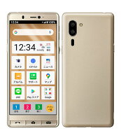 【中古】(美品) 安心保証30日付 SHARP シンプルスマホ5 A001SH シャンパンゴールド 32GB SoftBank解除版 SIMフリー 本体 白ロム/a001sh-gold-a