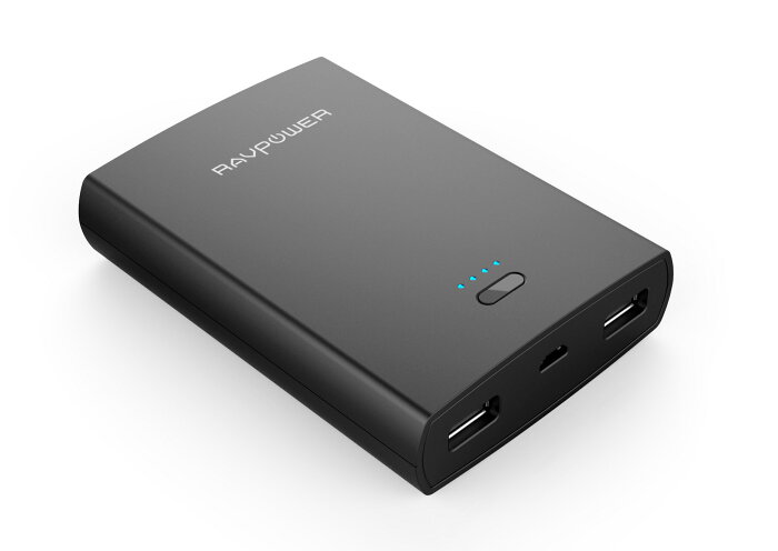 【未使用】RAVPower ラブパワー 10400mAh モバイルバッテリー ブラック PSE対応 大容量 RP-PB108-BK【中古スマホ・タブレットのトラディア】