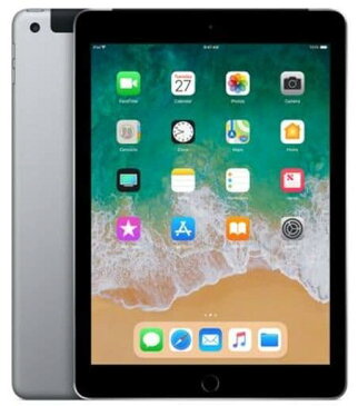 【中古】(並品)〈SIMフリー〉Apple iPad (第6世代) Wi-Fi+Cellular 32GB スペースグレイ MR6N2J/A au解除版【安心保証90日/赤ロム永久保証】iPad6 本体 アイパッド タブレット 白ロム