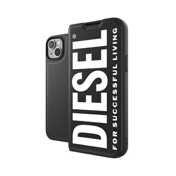 乐天商城 - 【未開封品】DIESEL iPhone 14 Pro Max Booklet Case Core FW22 black/white ZUA2CL ケース 未開封品、パッケージに傷みあり【当店一週間保証】