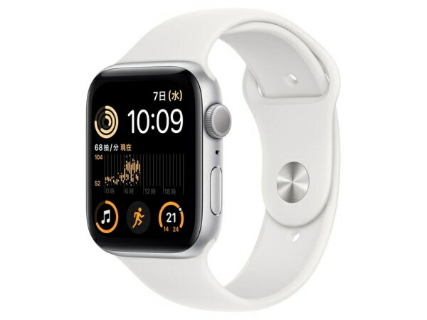 【中古】(並品) Apple Watch SE 第2世代 GPSモデル 44mm アルミケース シルバー スポーツバンド 4NK23B/A(海外版)【安心保証90日】AppleWatchSE2 本体 アップルウォッチ