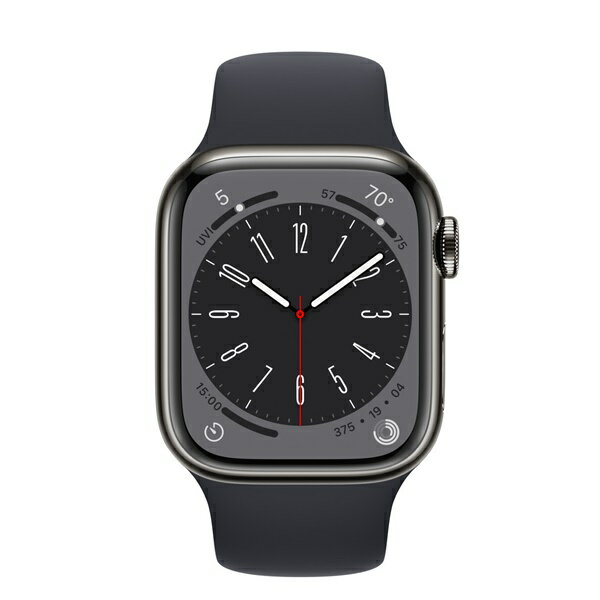 【Apple整備済製品】〈メーカー保証1年〉 Apple Watch Series8 Cellular 41mm グラファイト ステンレスケース ミッドナイトスポーツバンド FNJJ3ZP/A AW8 本体 アップルウォッチ