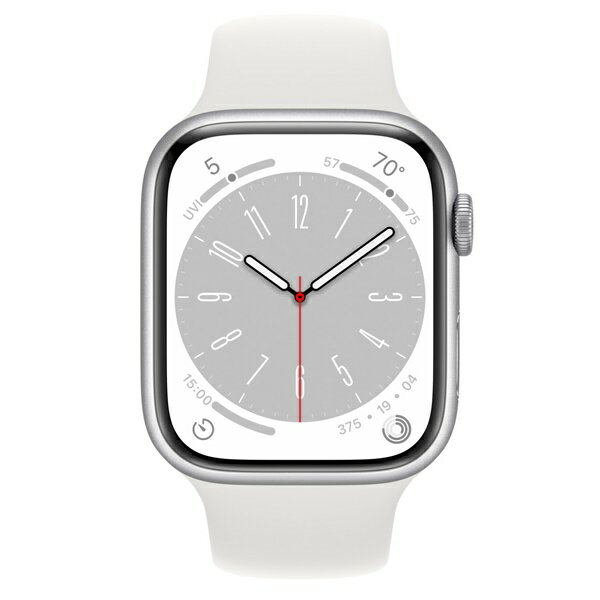 【Apple整備済製品】〈メーカー保証1年〉 Apple Watch Series8 Cellular 45mm シルバー アルミケース ホワイトスポーツバンド FP4J3ZP/A AW8 本体 アップルウォッチ