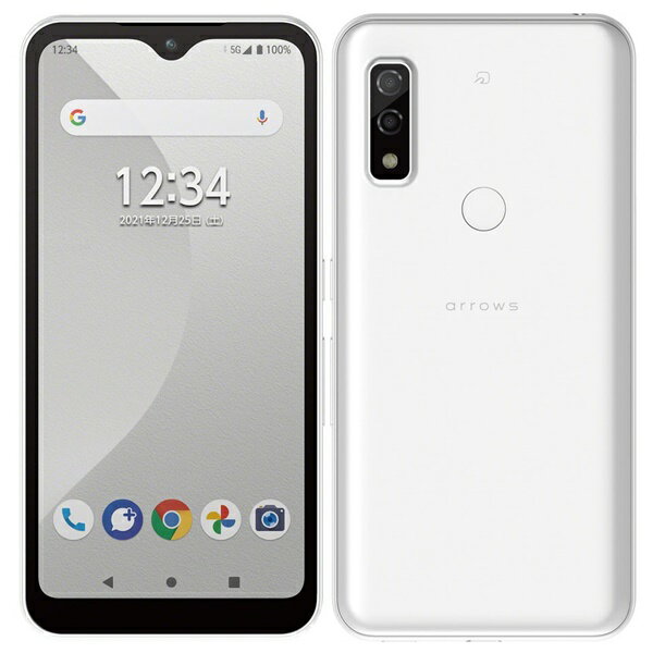 【中古】(未使用品)〈SIMフリー〉FUJITSU arrows We 64GB ホワイト FCG01【安心保証90日/赤ロム永久保証】arrowsWe 本体 Android アンドロイド スマホ