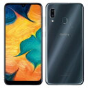 【中古】(良品)〈SIMフリー〉SAMSUNG Galaxy A30 SCV43 64GB ブラック SCV43au版【安心保証90日/赤ロム永久保証】GalaxyA30 本体 Android アンドロイド スマホ