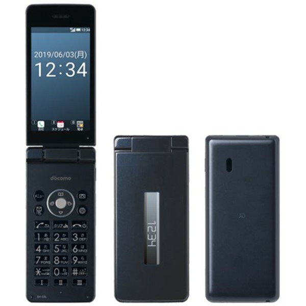 【中古】(並品) docomo SHARP AQUOSカメラレスケータイ 8GB ブラック SH-03L【安心保証90日/赤ロム永久保証】AQUOSカメラレスケータイ 本体 Android アンドロイド ガラホ