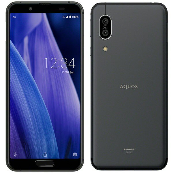 乐天商城 - 【中古】(良品) au SHARP AQUOS sense3 64GB ブラック SHV45【安心保証90日/赤ロム永久保証】AQUOSsense3 本体 Android アンドロイド スマホ