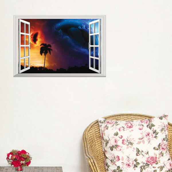 セール アウトレット ウォールステッカー おしゃれ 壁紙 はがせる フォトブース 月 星 惑星リゾート 空 雲 トリックアート カフェ 装飾 フレーム 玄関 リビング 模様替え リフォーム 階段 トイレ ドア 子供部屋 風景 額縁 北欧 イベント 誕生日 壁紙 インスタ映え 内装 店舗