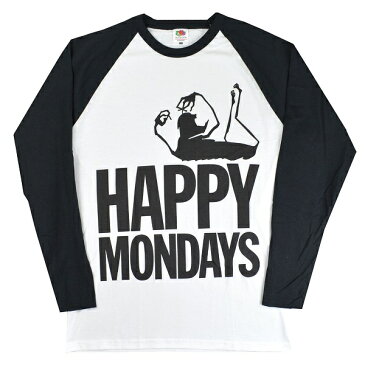 【メール便送料無料】HAPPY MONDAYS Logo ラグラン ロングスリーブ Tシャツ【オフィシャル】