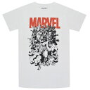MARVEL COMICS マーベルコミック B&W Character Tシャツ