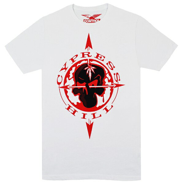 CYPRESS HILL サイプレス・ヒル Skull ＆ Compass Tシャツ WHITE