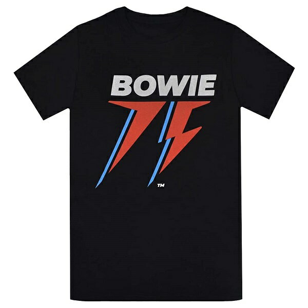 DAVID BOWIE デヴィッドボウイ 75th Logo Tシャツ BLACK