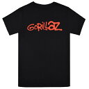 GORILLAZ ゴリラズ Red Logo Tシャツ BLACK