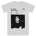 LOU REED ルーリード Transformer Track List Tシャツ