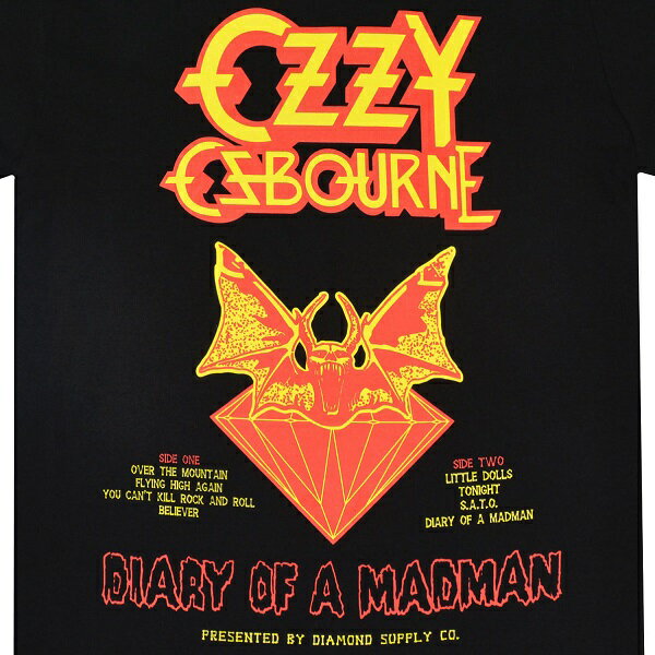 OZZY OSBOURNE × DIAMOND SUPPLY CO. オジーオズボーン × ダイヤモンドサプライ Diary Of A Madman Tシャツ BLACK 2