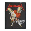 　METALLICA Damage Inc. WAPPENバンド公認のオフィシャルライセンス商品！ 商品名METALLICA Damage Inc. WAPPEN商品詳細81年結成のジェイムズ・ヘットフィールド率いるアメリカを代表するメタルゴッド、METALLICA。 ANTHRAX、MEGADETH、SLAYERと並ぶアメリカンスラッシュメタルBIG4の一角であり、イラストレーターのパスヘッドによるアートワークも有名です。 トータルセールスは1億1000万枚超を記録、ロックの殿堂入りを果たしグラミー賞受賞回数は複数回におよぶなど現在も世界中のファンを魅了し続けています。 86年に行われたDamage Inc. Tour時の巨匠パスヘッドによる秀逸なアートワークのワッペン。 バンド公認のオフィシャルライセンス商品です。サイズサイズ：縦10cm×横8.1cm ※輸入商品は国内商品のような緻密さに欠けるため、多少の誤差はご了承ください。注意事項撮影時のライティング、ご覧になっているモニター・PC環境により実際の商品と色味が異なって見える場合がございます。ご了承の上お買い求め下さい。