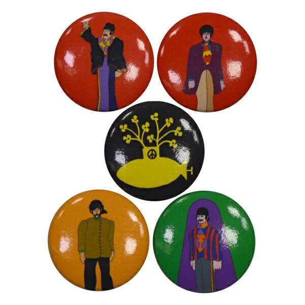 THE BEATLES r[gY Yellow Submarine Button Badge Pack obWZbg