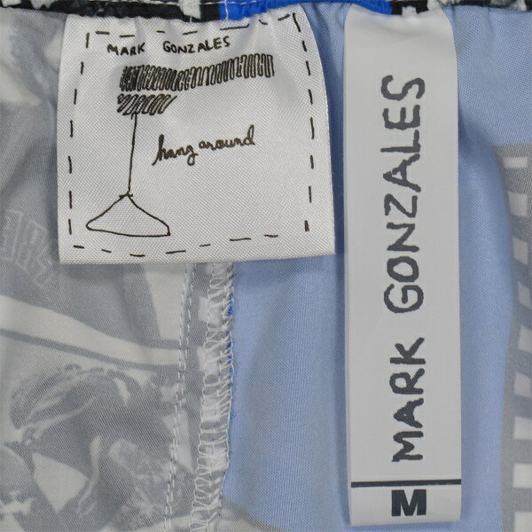 メール便なら送料無料 マーク ゴンザレスのオフィシャルマーチャンダイズ Mark Gonzales Blue Photo ショートパンツ 数量限定 Film マークゴンザレス