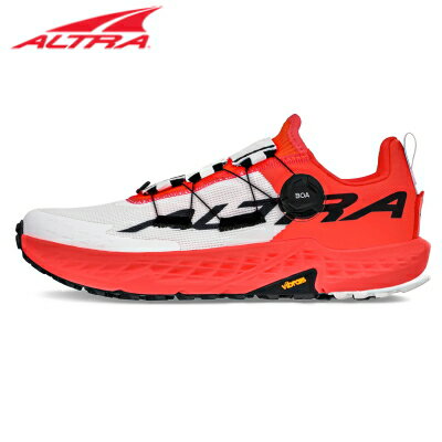 高いフィット感・軽量性・進化したグリップ力のBOAモデル・トレイルランニングシューズ ALTRA/アルトラTIMP 5 BOA/ティンプ 5 ボア/メンズホワイト×コーラル