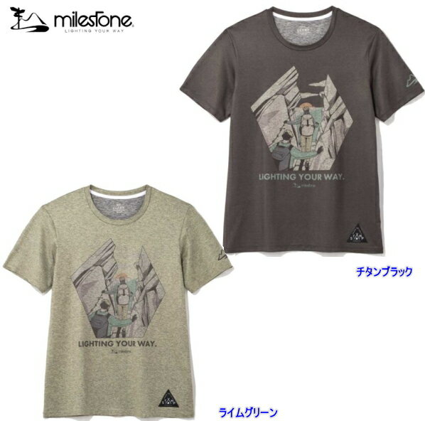 milestone/マイルストーンMST-017 milestone stamp run co collaboration T-shirts2色展開