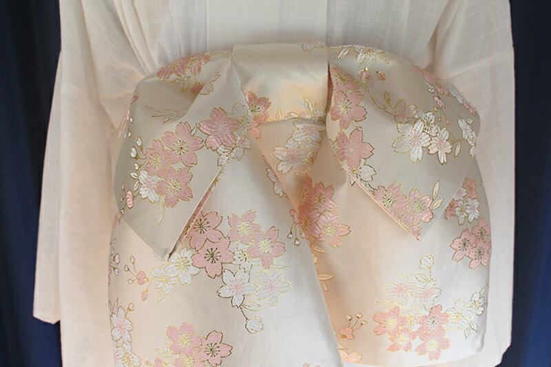 浴衣帯 作り帯 リボン型 夏用 桜 お花見 祝い帯 作り帯 女の子 浴衣帯 単品 浴衣 ...