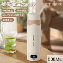 車載 電気ケトル 魔法瓶 持ち運び 電気 ケトル ミニ ポータブル タンブラー ヒーター付き 真空断熱 ワンタッチ操作 保温 保冷 コンパクト 蓋付き 自動 加...