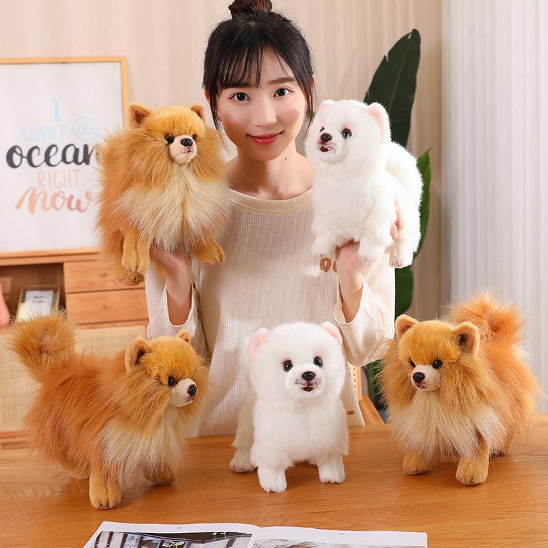 ぬいぐるみ ポメラニアン 犬 リアル 本物そっくり 生々しい いぬ 抱き枕 イヌの置物 動物 ふわふわ 柔らかい 癒し系 部屋 インテリア 誕生日 贈り物
