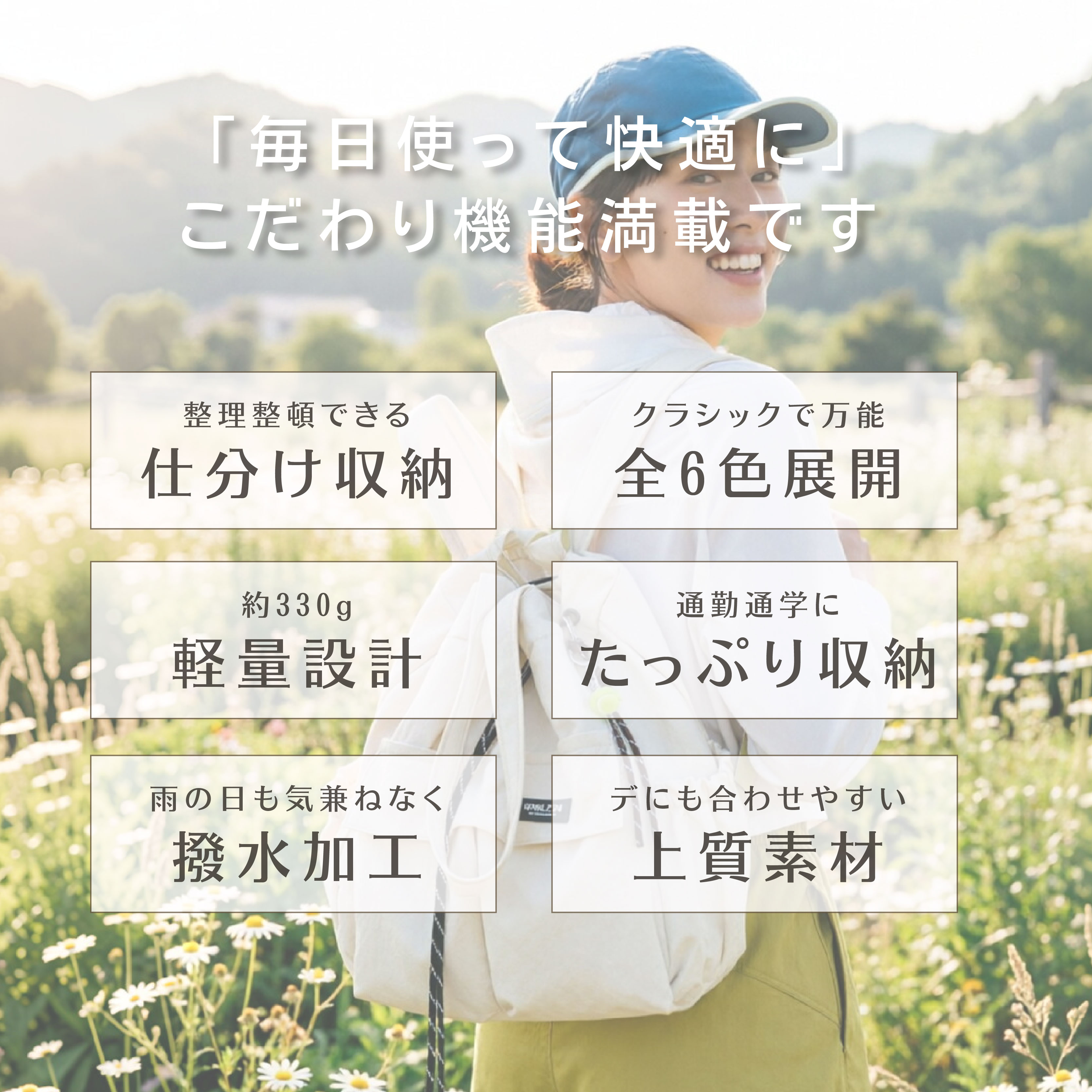 ショルダーバッグ リュック レディース メンズ 大人 軽量 ナイロン 大容量 大きめ 多収納 7ポケット 2way 3way 調 tramonto-10027575 トラモント楽天市場店 サンプル画像3
