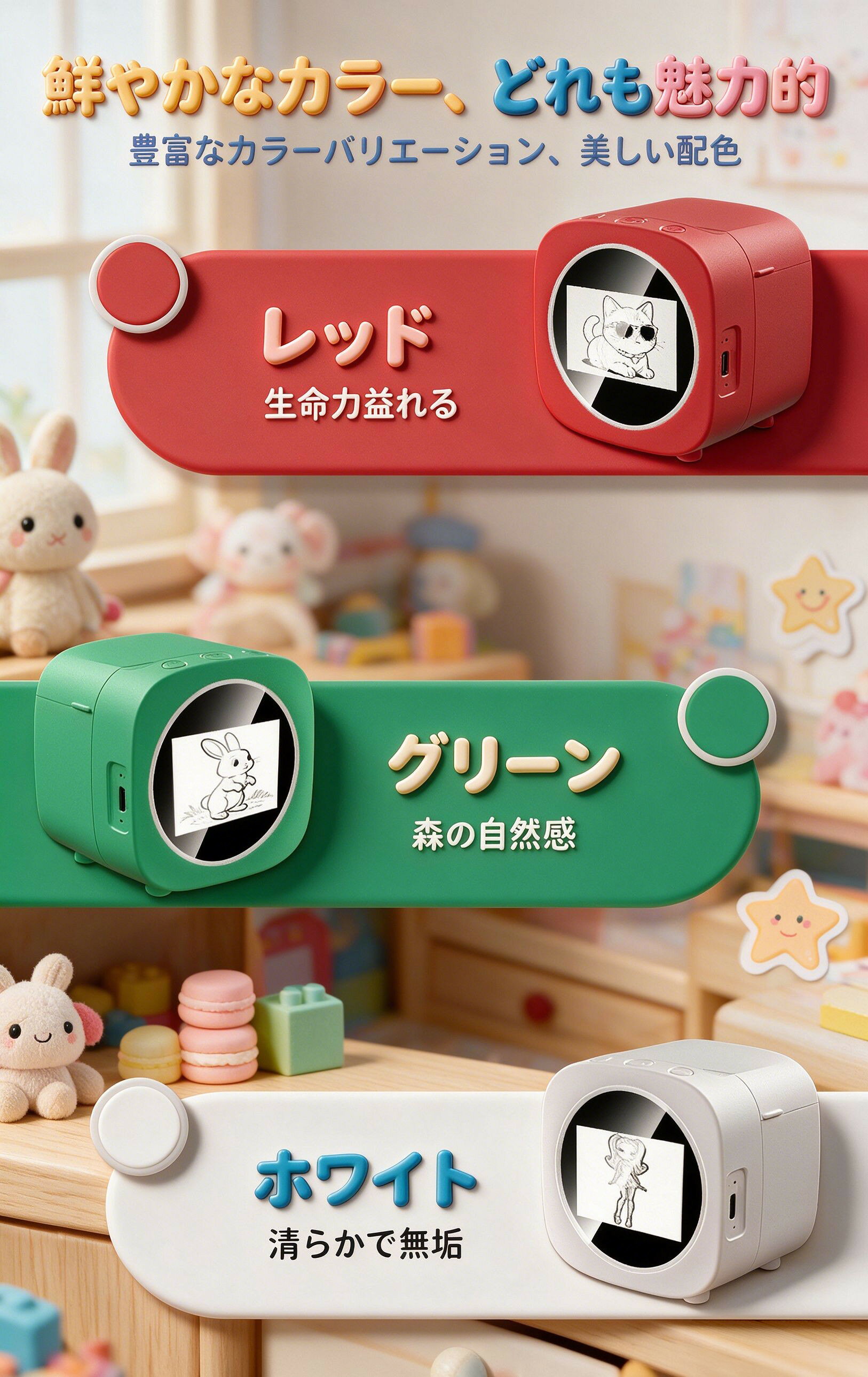 【10%オフ10.1〜10.3 】子供用 おもちゃ プリンター 知育玩具 プレゼント 音声でお絵かき AIプリンター ミニプリンター サーマルプリンター インク不要 感熱 こども おもちゃ 6スタイル イラスト 簡単 スマホ対応 アプリ 誕生日 クリスマス 男の子 女の子 ギフ 入学祝 小学生 tramonto-10028004 トラモント楽天市場店 サンプル画像2