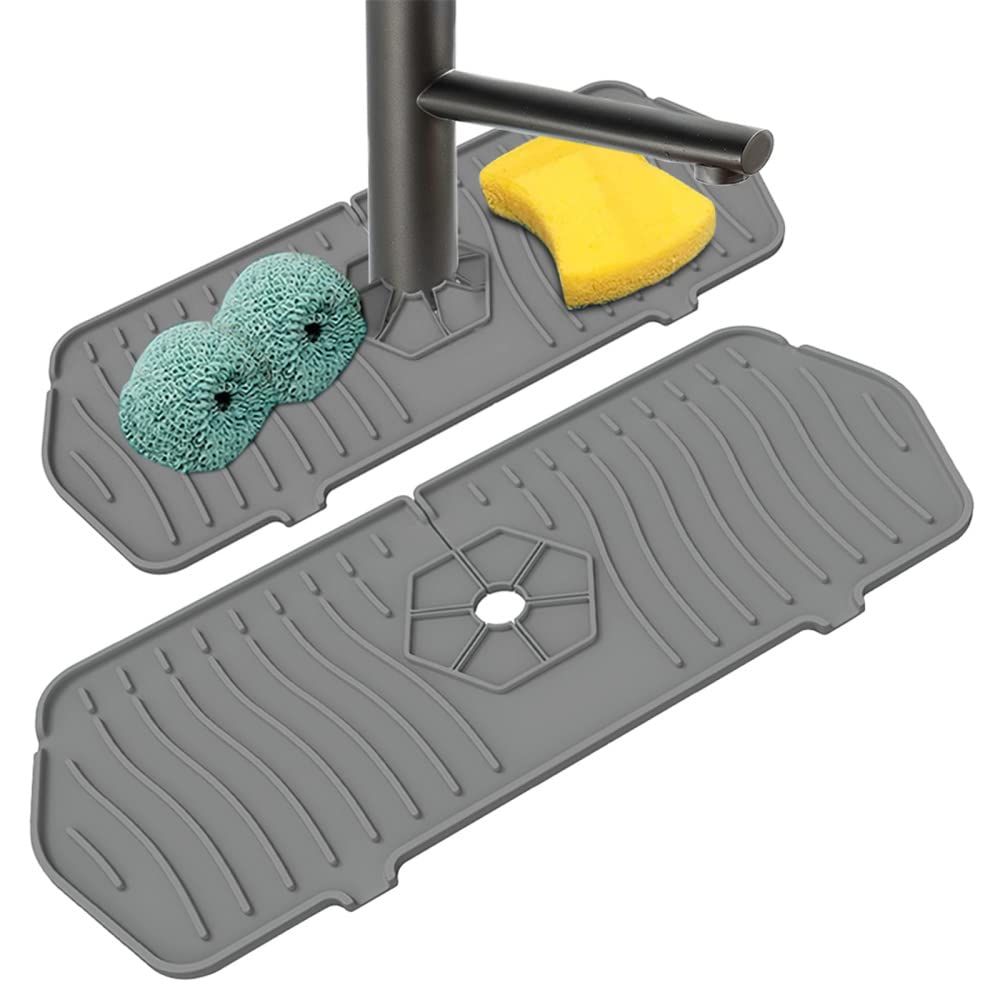 蛇口 水切りマット 排水マット シリコン水栓パッド シンク蛇口用スプラッ シュガード 乾燥用マット 速乾 滑り止め 蛇口排水パッド 水汚れ防止 洗える キッチン...