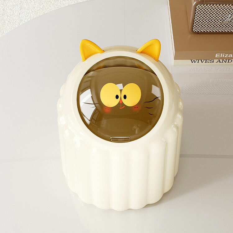 卓上ゴミ箱 蓋付き 北欧 おしゃれ 猫耳デザイン ゴミ箱 開閉式のふた付き ミニゴミ箱 小さい デスクトップゴミ箱 ビングルーム ベッドルーム オフィス キッチン 車載トラッシュボックス 机 洗面所 化粧台 車載 車用 隙間 可愛い 持ち運び便利 利便性 tramonto-10029768 トラモント楽天市場店 サンプル画像3