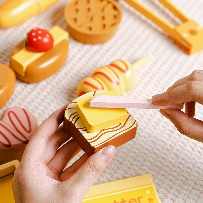 おままごと 木製 おもちゃ トースト デザートセット ケーキ屋さん ベーキング キッズ 室内室外遊び 知育玩具 学習 バースデー 誕生日 プレゼント 入園祝い 出産祝い 親子遊び 保育所・児童館用品 お店屋さんごっこ ままごと遊び tramonto-10030628 トラモント楽天市場店 サンプル画像3