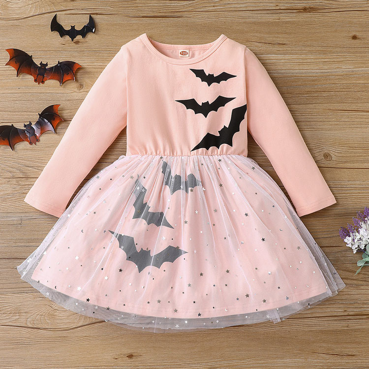子供ワンピース ハロウィン 衣装 コスプレ 長袖 ベビー服 コウモリ　悪魔 魔女 仮装 女の子 子供 コスチューム 仮装 プレゼント 赤ちゃん おしゃれ イベント 祭り仮装 ハロウィン クリスマス 学園祭 90 100 110 120 130 tramonto-10032533 トラモント楽天市場店 サンプル画像2