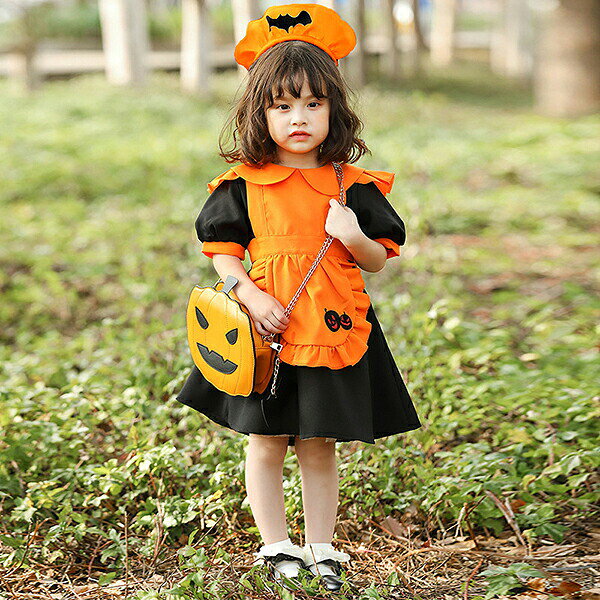 【マラソン最大1000円オフ】ハロウィン 衣装 子供 コスプレ かぼちゃ キッズ ベビー 女の子 パンプキン ウィッチ コスチューム メイド服 エプロン 子供用 仮装 赤ちゃん 着ぐるみ カボチャ コウモリ ワンピース コスチューム コスプレ衣装 ハロウィーン 変装 学園祭 文化祭 tramonto-10031761 トラモント楽天市場店 サンプル画像2
