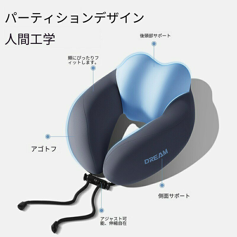 ネックピロー 飛行機 携帯枕 U型 トラベルピロー 記憶ウレタン 360度サポート 首枕 軽量 0.4kg 人間工学 低反発 洗えるカバー 持ち運び 便利グッズ 夜行バス 新幹線 車 出張 旅行 オフィス 昼寝 仮眠 デスクワーク 男女兼用 プレゼント ギフト tramonto-10032879 トラモント楽天市場店 サンプル画像3