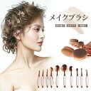 メイクブラシセット 10本 ブラシケース メイクブラシ ブラシ セット フェイスブラシ チークブラシ アイシャドウブラシ 持ち運び 収納 天然毛 プレゼント ギ...