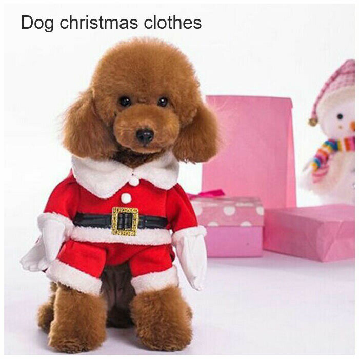 犬　ワンちゃんサンタクリスマス服 クリスマス 犬服 仮装 犬 ドッグウェア 犬用 コスプレ衣装　暖か 冬用 サンタ ペット サンタドレス ペット犬の服 犬の洋服 小型犬 ドッグ dog Xmas ワンちゃん いぬワンちゃんサンタクリスマス服 クリスマス 犬服