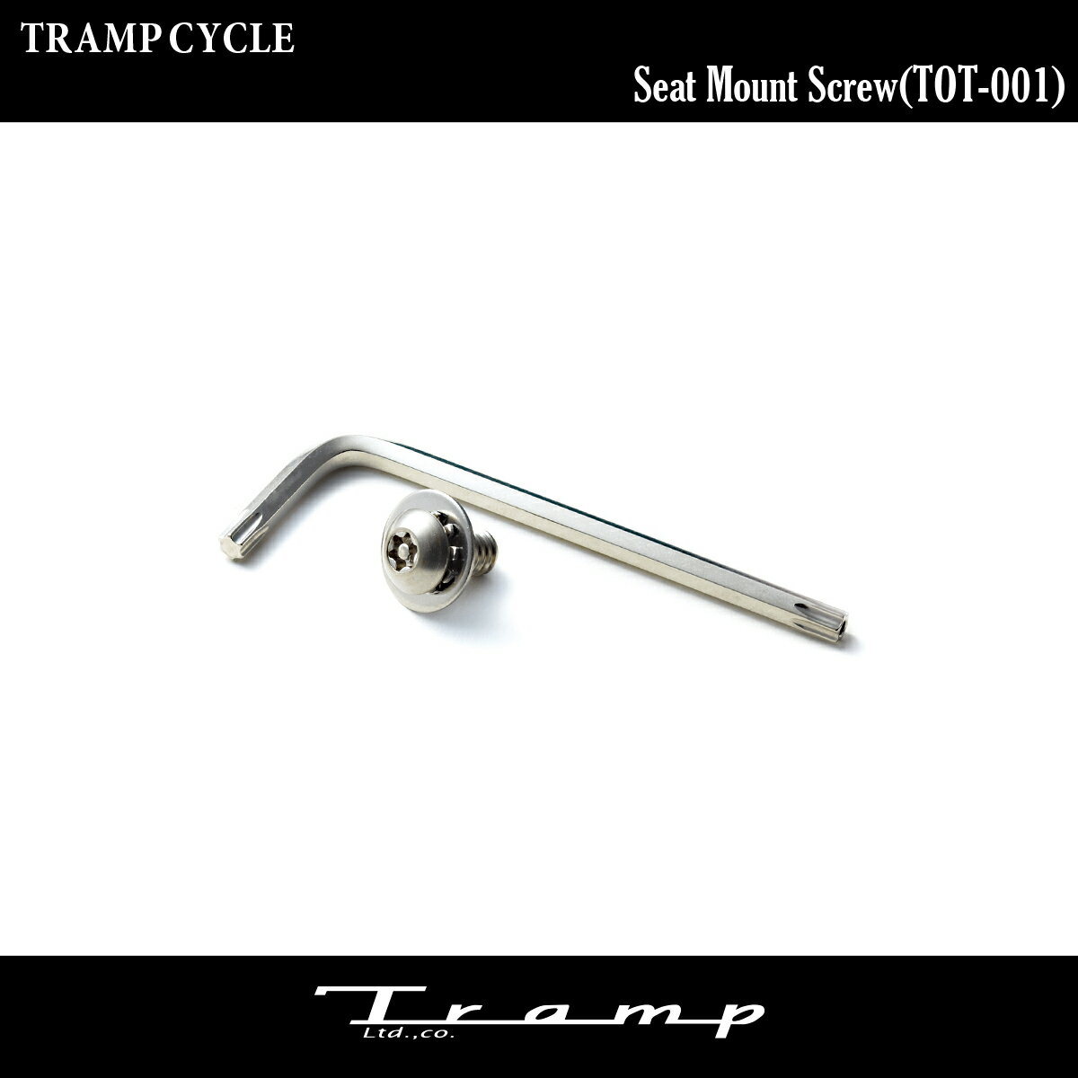 Tramp Cycle トランプサイクル 専用工具付きシートマウントスクリュー Seat 正規逆輸入品 Mount ハーレーダビッドソン Screw 社外品harley Tot 001s Davidson