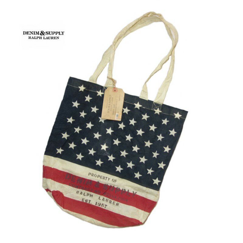【メール便発送】DENIM&SUPPLY RALPH LAUREN 星条旗トートバッグ デニム&サプライ